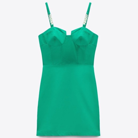 Zara Dresses Zara Green Mini Dress Poshmark
